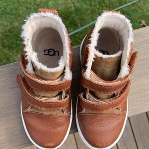 Ugg toddler Renton II suede and leather sneakers